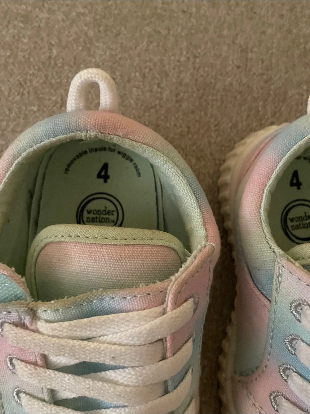 Kids Pastel Tie-Dye Sneakers - White Laces